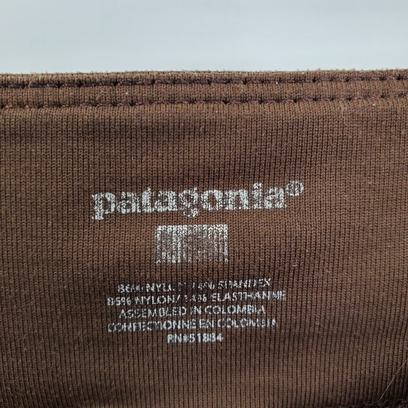 Patagonia Brown Crop Leggings Base Layer Active Workout - Picture 4 of 7